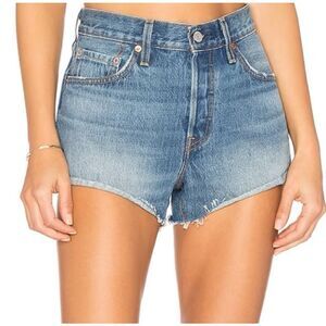 Levi's Women's Faded Blue Denim Shorts